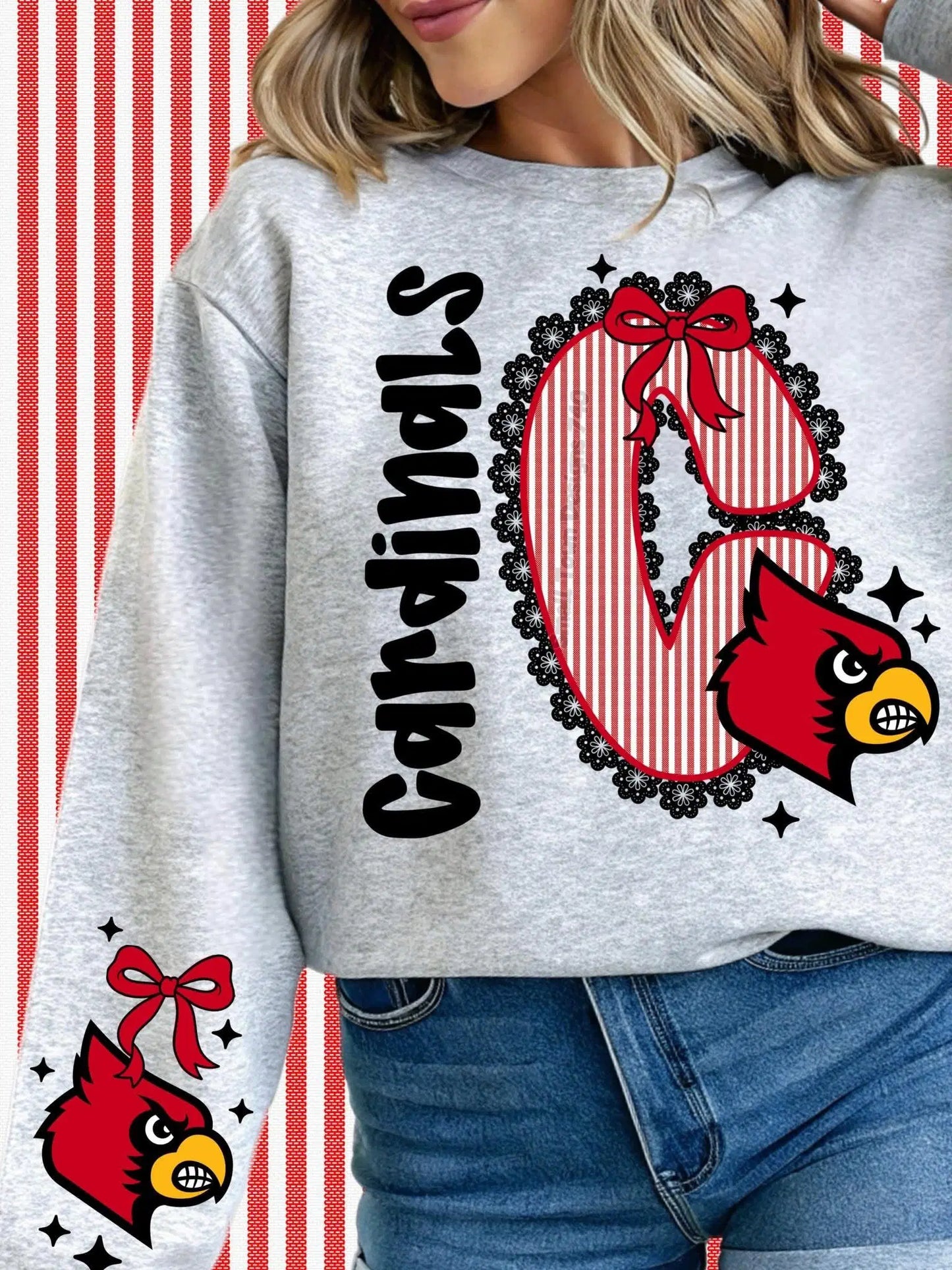 Cardinals Sweatshirt: Retro Red & Black Crewneck - Game Day Spirit!
