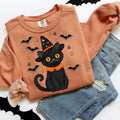 Cute Black Cat Halloween Sweatshirt