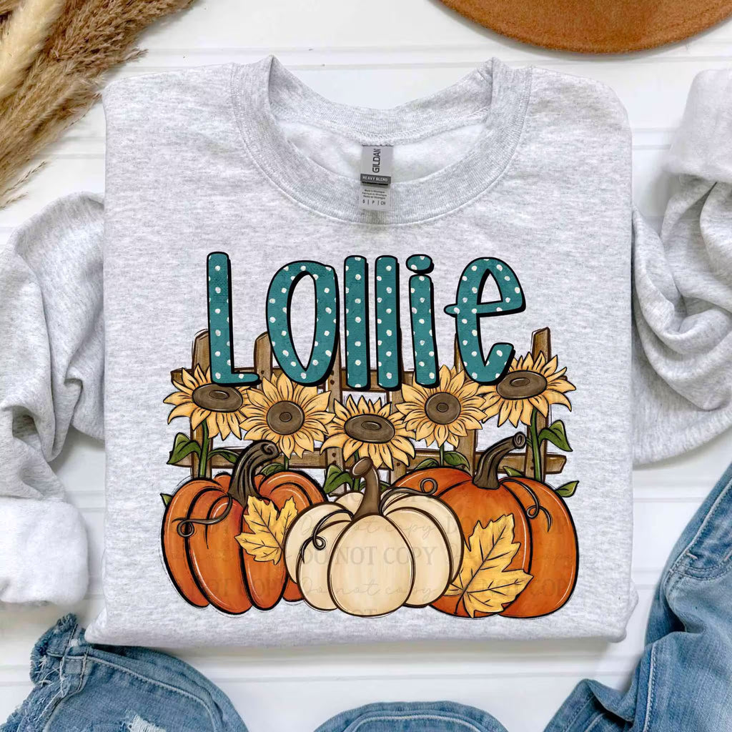 Mama Nana Grandma Fall Pumpkin Sunflower Sweatshirt | Autumn Graphic Crewneck