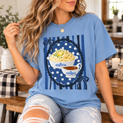 Mashed Potatoes & Gravy Thanksgiving Graphic Tee