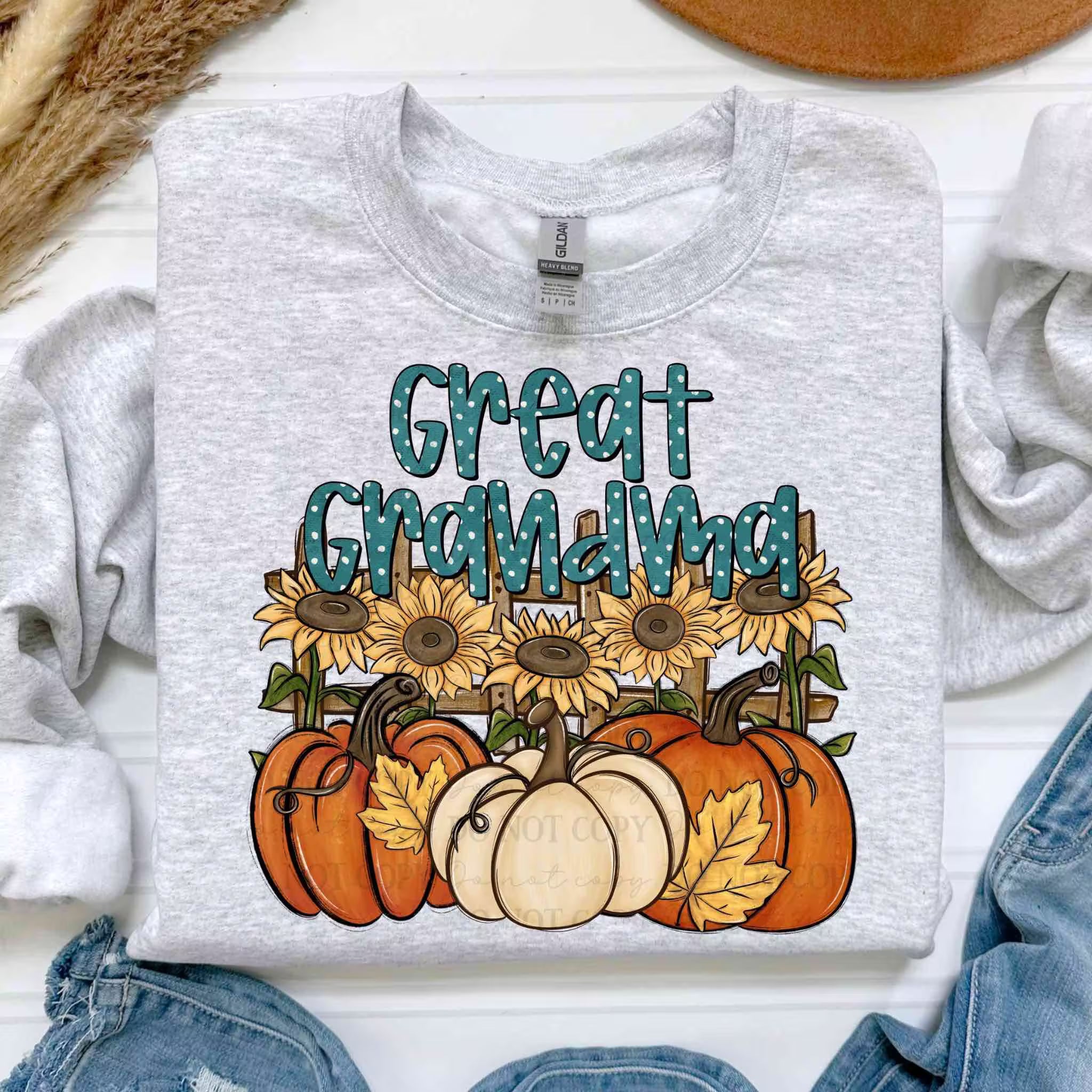 Mama Nana Grandma Fall Pumpkin Sunflower Sweatshirt | Autumn Graphic Crewneck