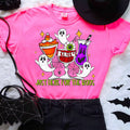 Just Here for the Boos Halloween T-Shirt | Cute Ghost Cocktail Graphic Tee