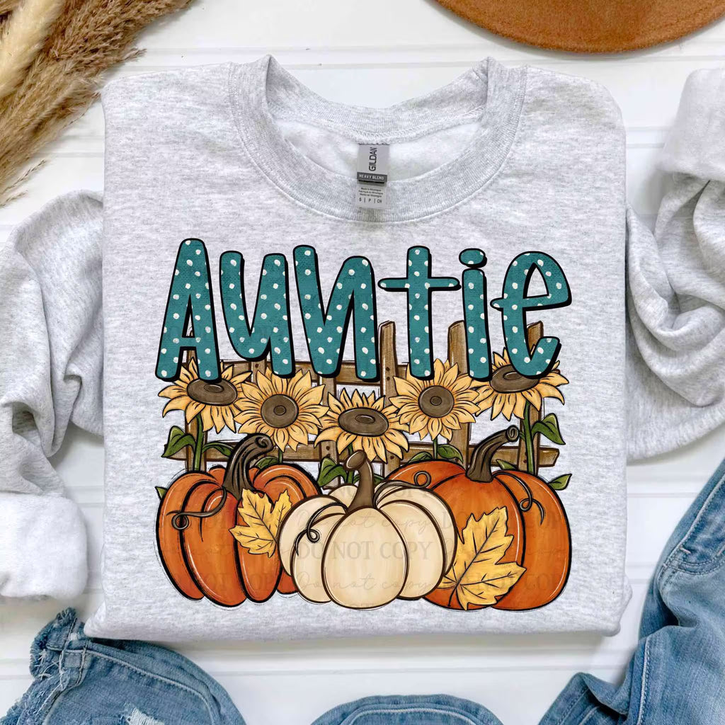 Mama Nana Grandma Fall Pumpkin Sunflower Sweatshirt | Autumn Graphic Crewneck