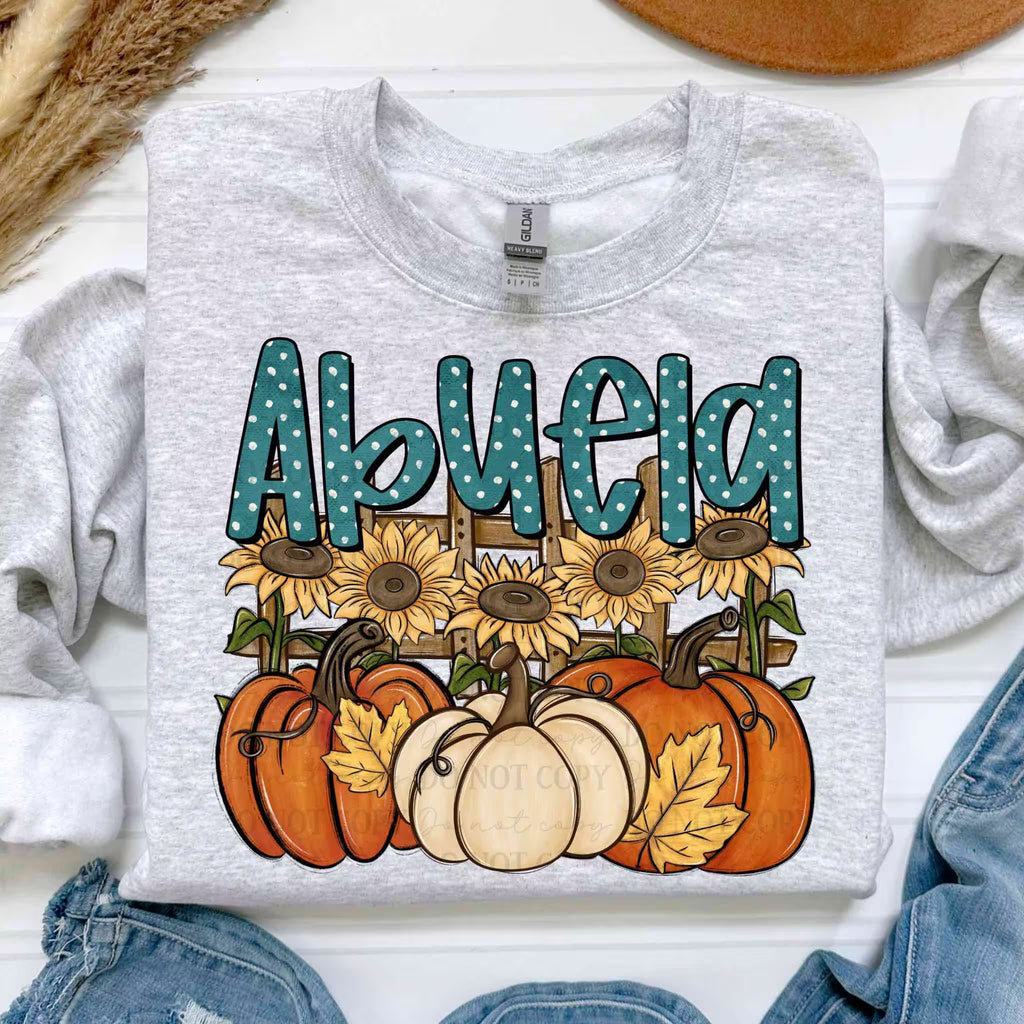Mama Nana Grandma Fall Pumpkin Sunflower Sweatshirt | Autumn Graphic Crewneck