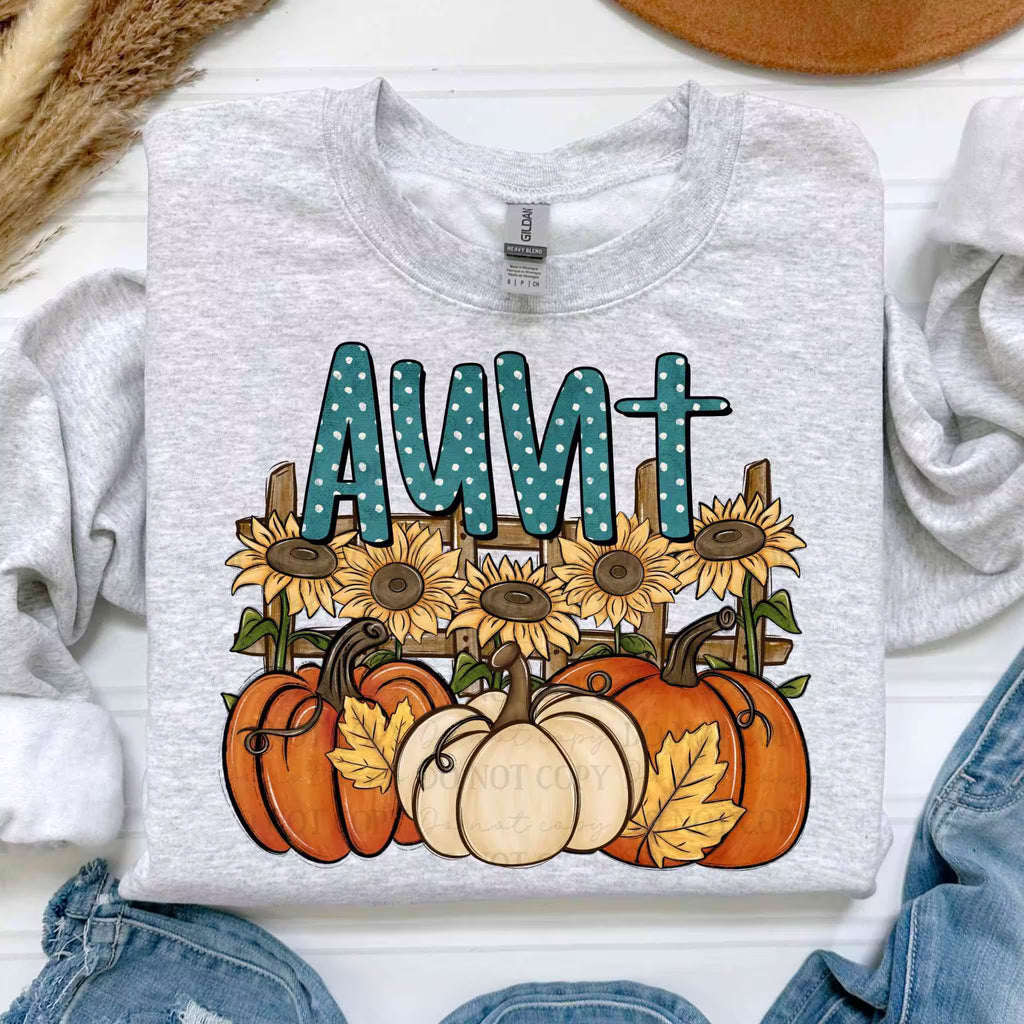 Mama Nana Grandma Fall Pumpkin Sunflower Sweatshirt | Autumn Graphic Crewneck