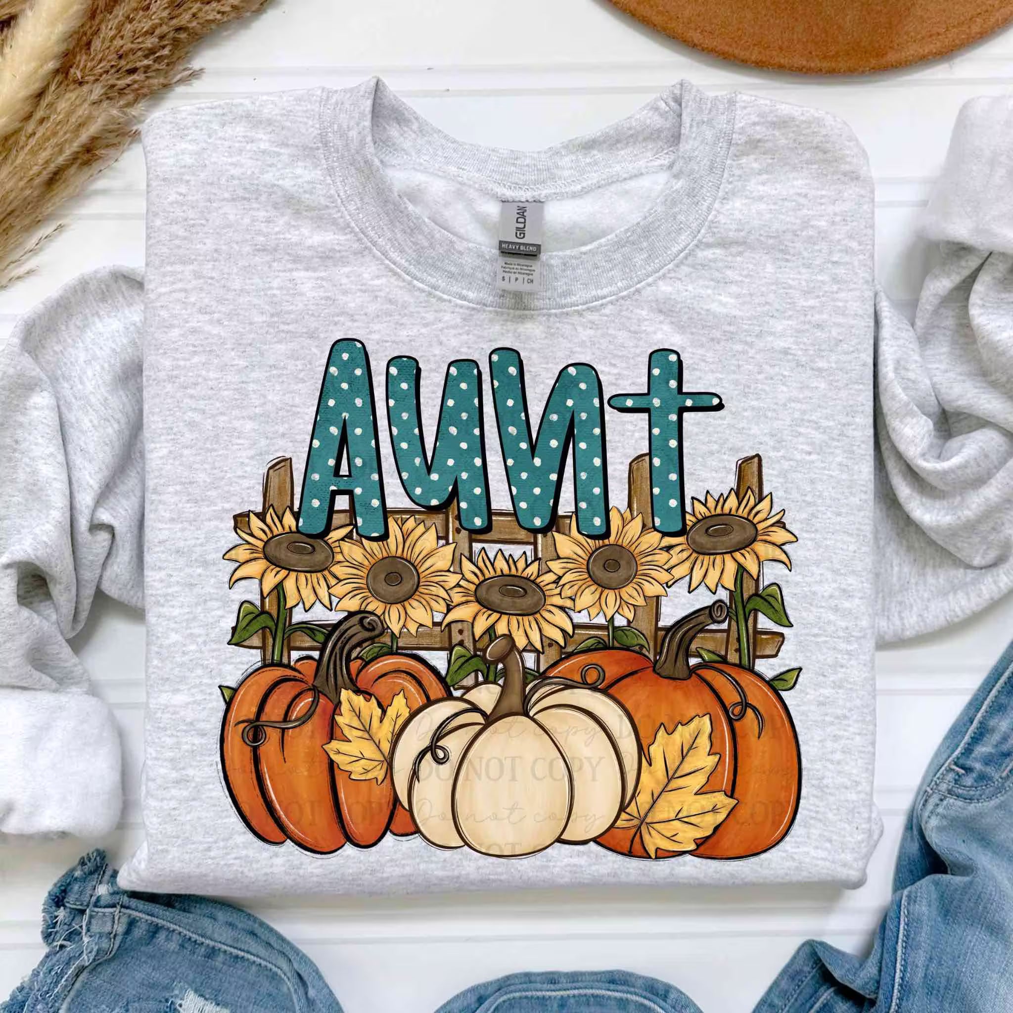 Mama Nana Grandma Fall Pumpkin Sunflower Sweatshirt | Autumn Graphic Crewneck