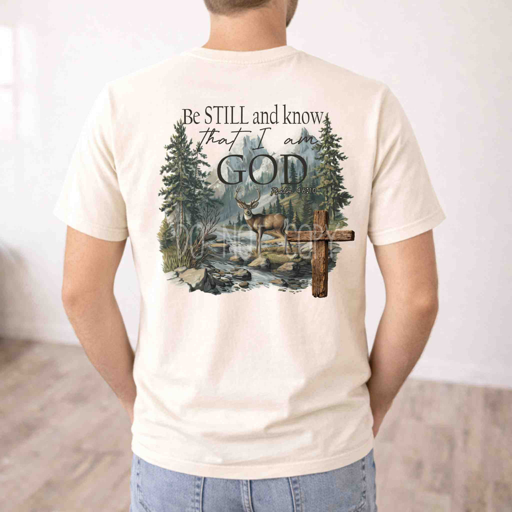 Be Still and Know Deer Christian T Shirt Becca's Banging Designs