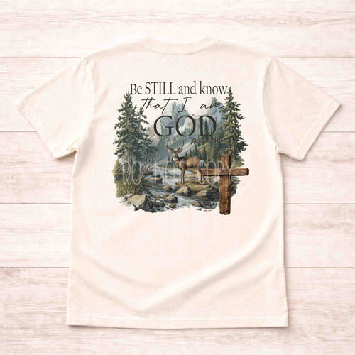 Be Still and Know Deer Christian T Shirt Becca's Banging Designs