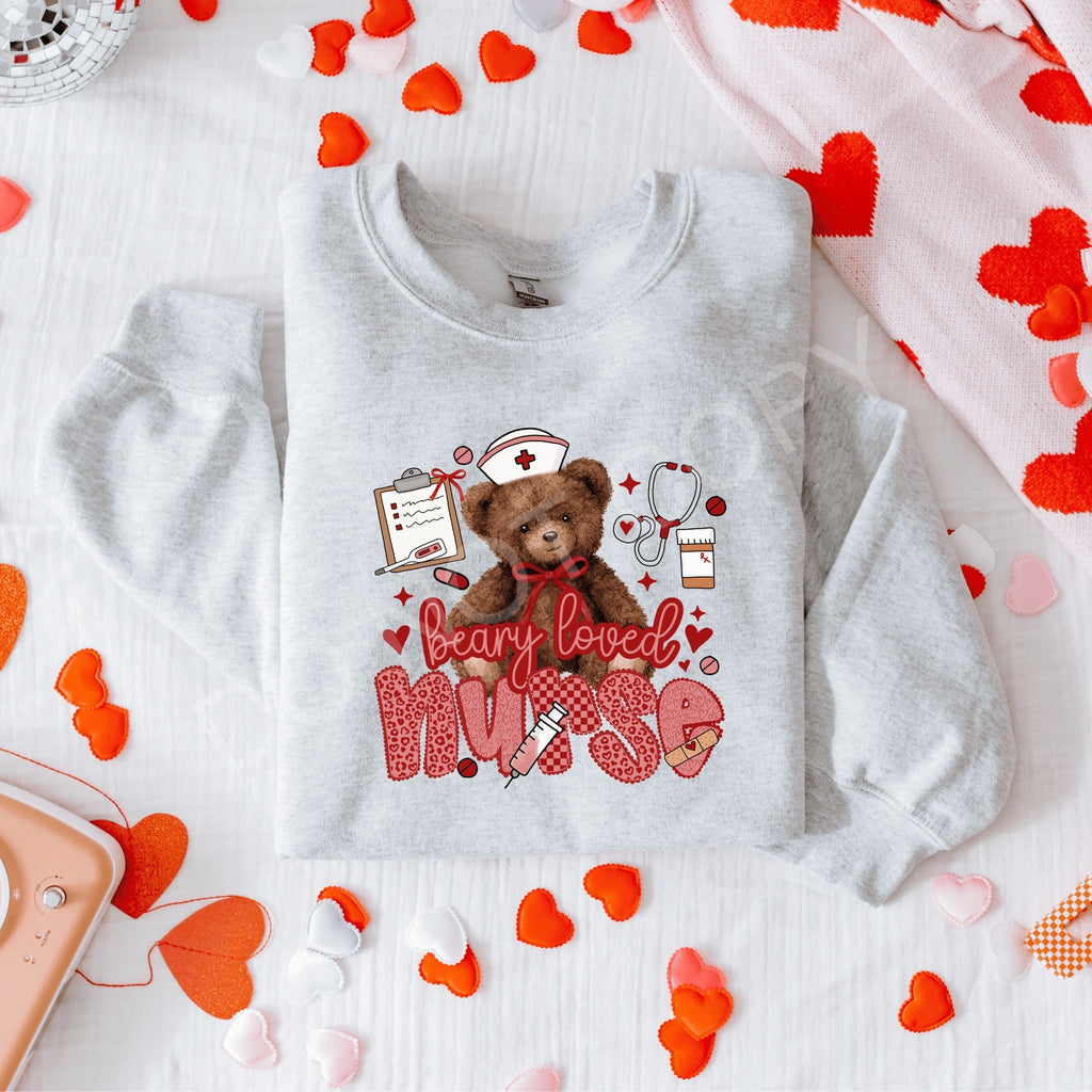 Berry Loved Nurse Sweatshirt - Becca's Banging Designs