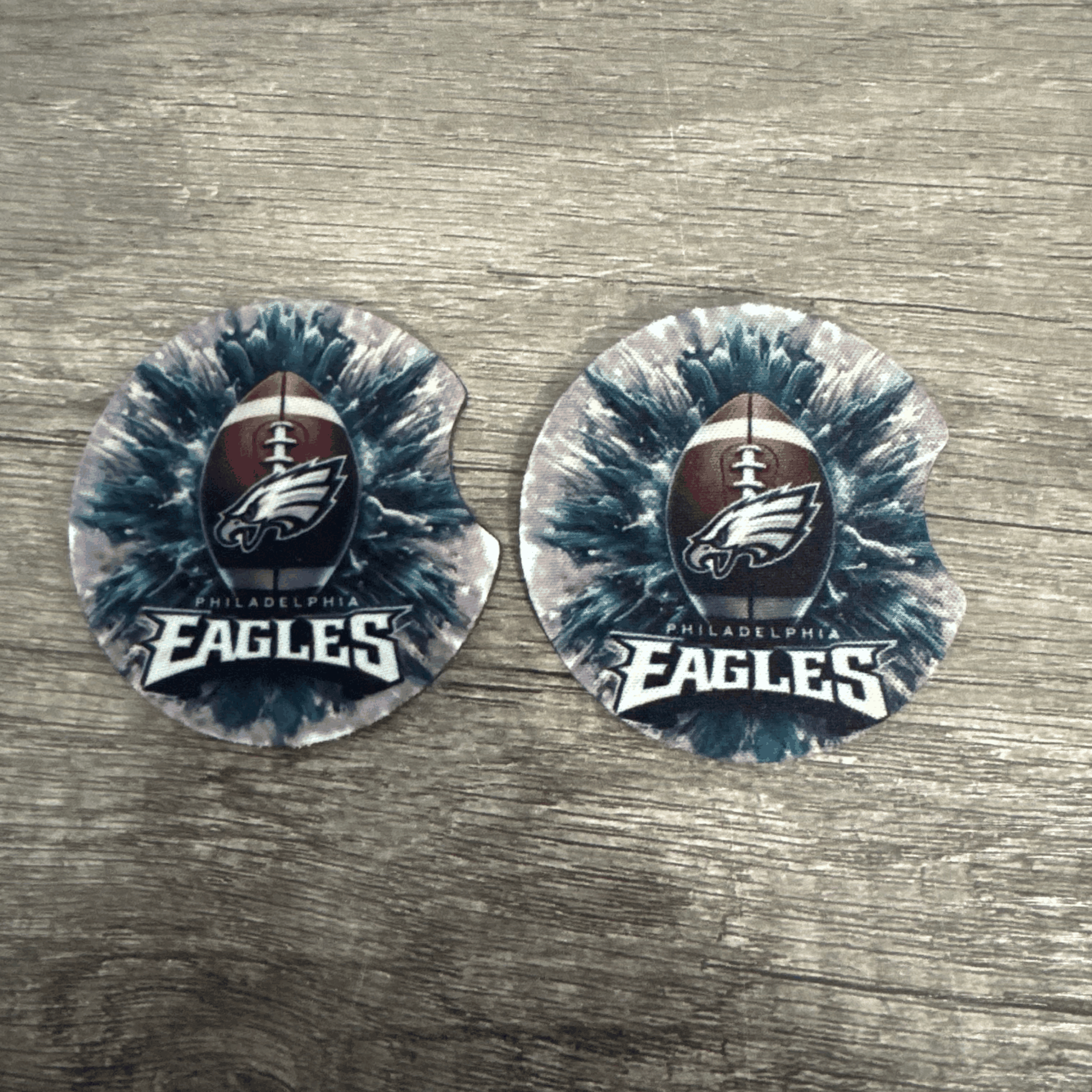 Car Cup Holder Coasters Floral Sunflower Football Design Becca's Banging Designs