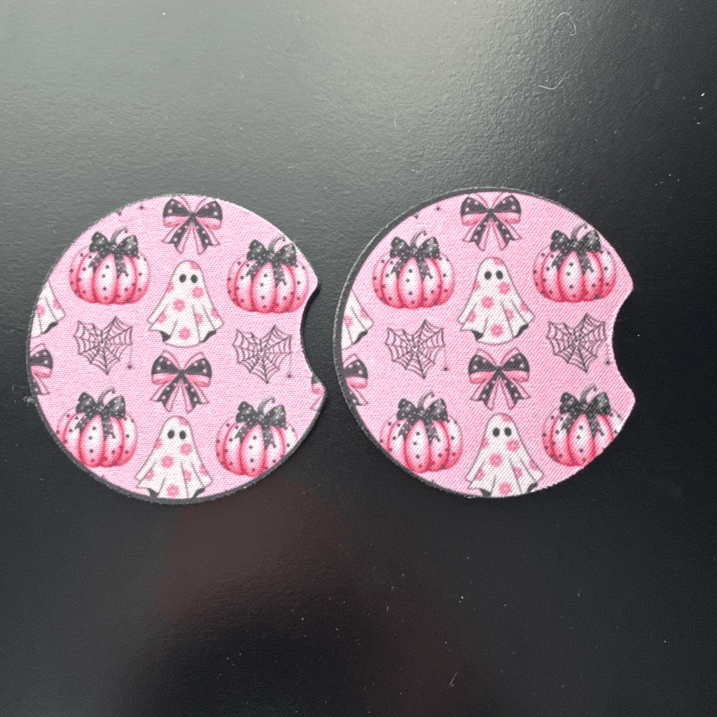 Car Cup Holder Coasters Floral Sunflower Football Design Becca's Banging Designs