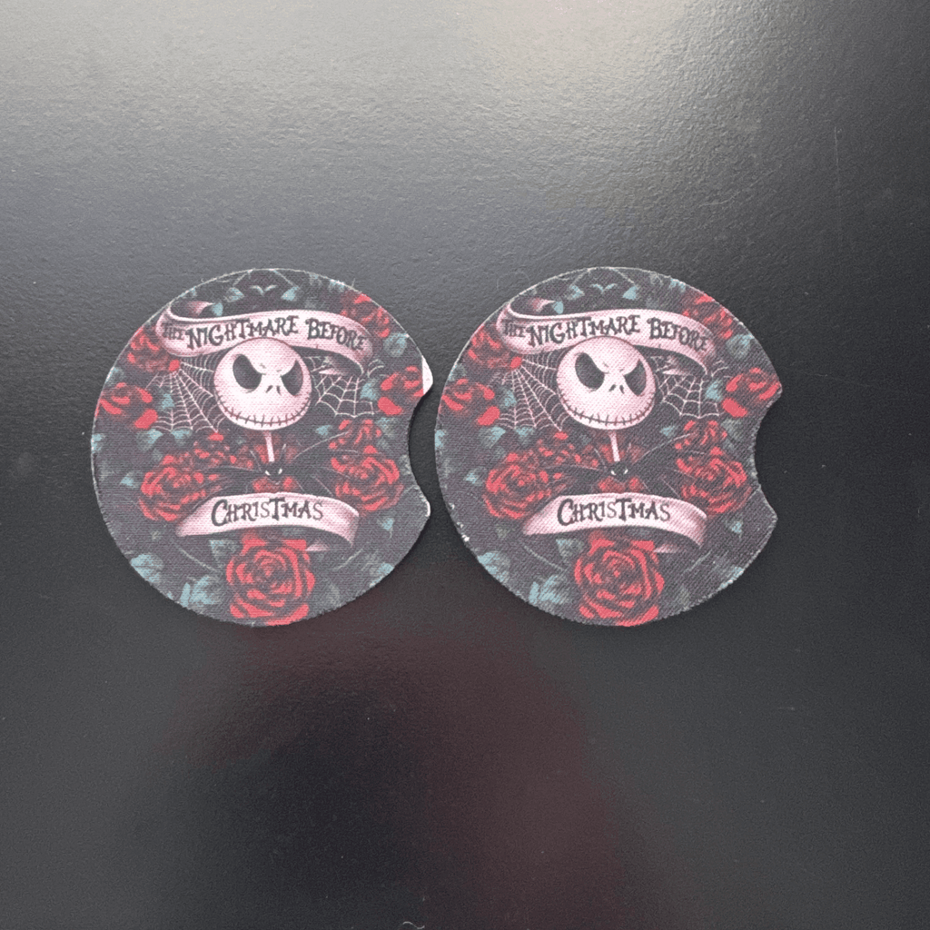 Car Cup Holder Coasters Floral Sunflower Football Design Becca's Banging Designs