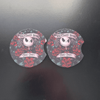 Car Cup Holder Coasters Floral Sunflower Football Design Becca's Banging Designs