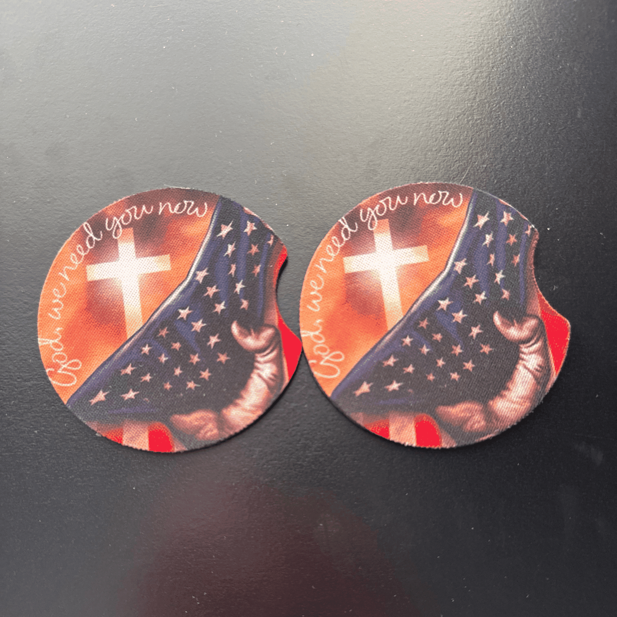 Car Cup Holder Coasters Floral Sunflower Football Design Becca's Banging Designs