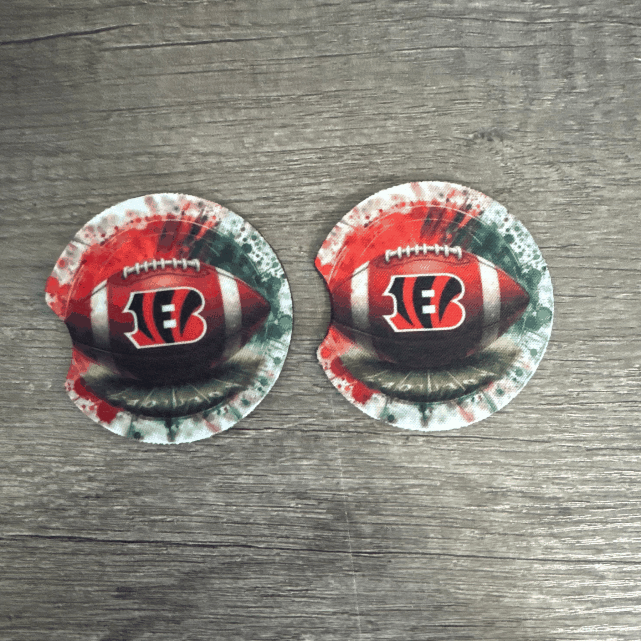 Car Cup Holder Coasters Floral Sunflower Football Design Becca's Banging Designs