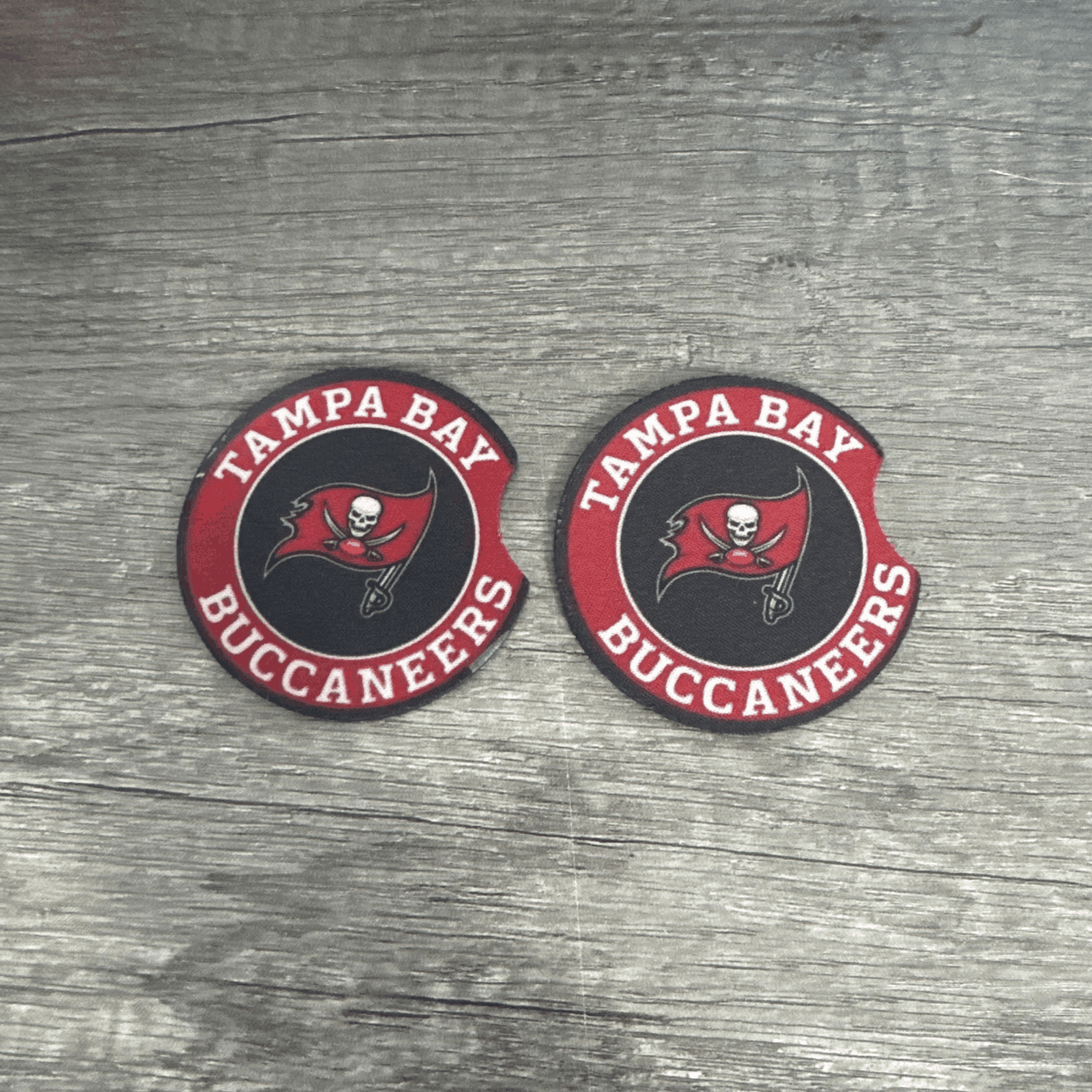 Car Cup Holder Coasters Floral Sunflower Football Design Becca's Banging Designs