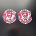 Car Cup Holder Coasters Floral Sunflower Football Design Becca's Banging Designs