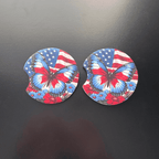 Car Cup Holder Coasters Floral Sunflower Football Design Becca's Banging Designs