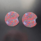 Car Cup Holder Coasters Floral Sunflower Football Design Becca's Banging Designs