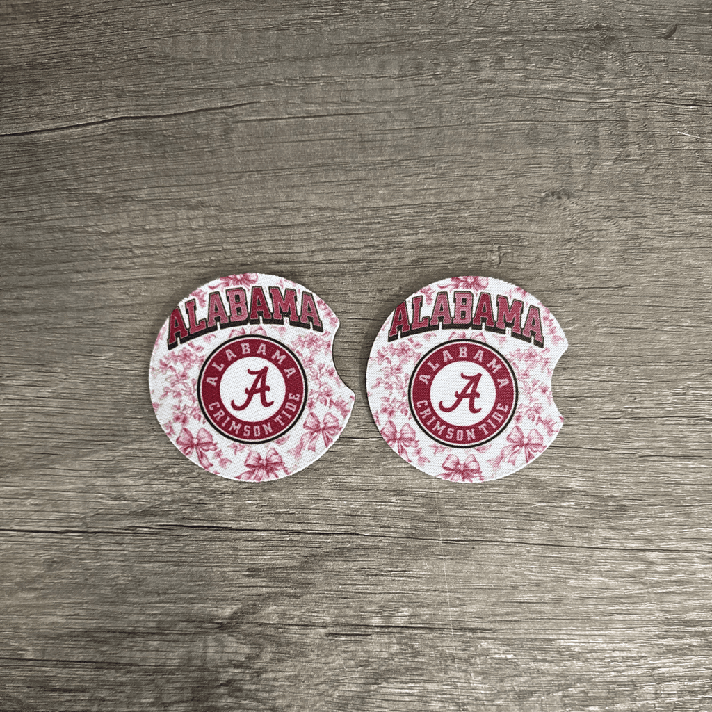 Car Cup Holder Coasters Floral Sunflower Football Design Becca's Banging Designs