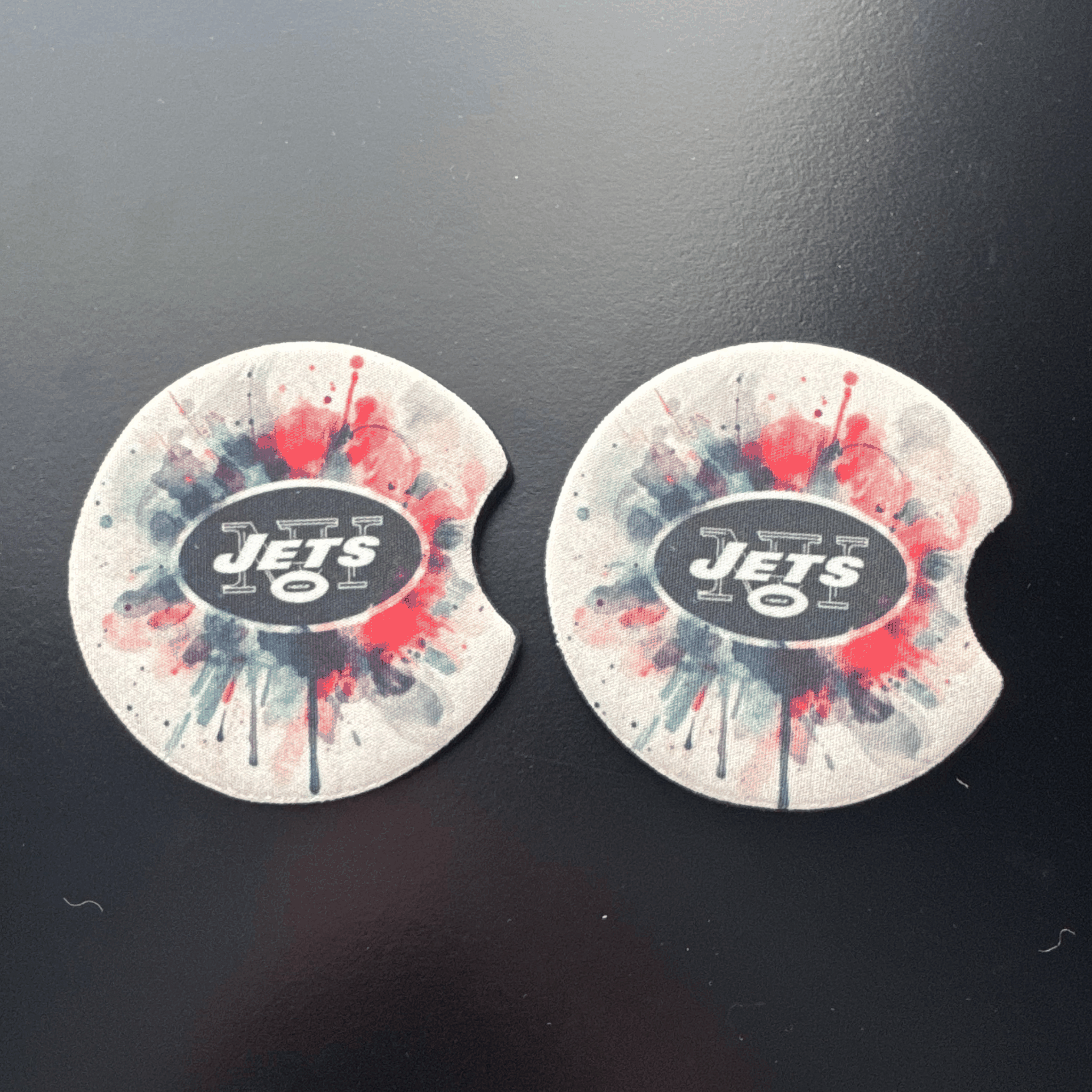 Car Cup Holder Coasters Floral Sunflower Football Design Becca's Banging Designs