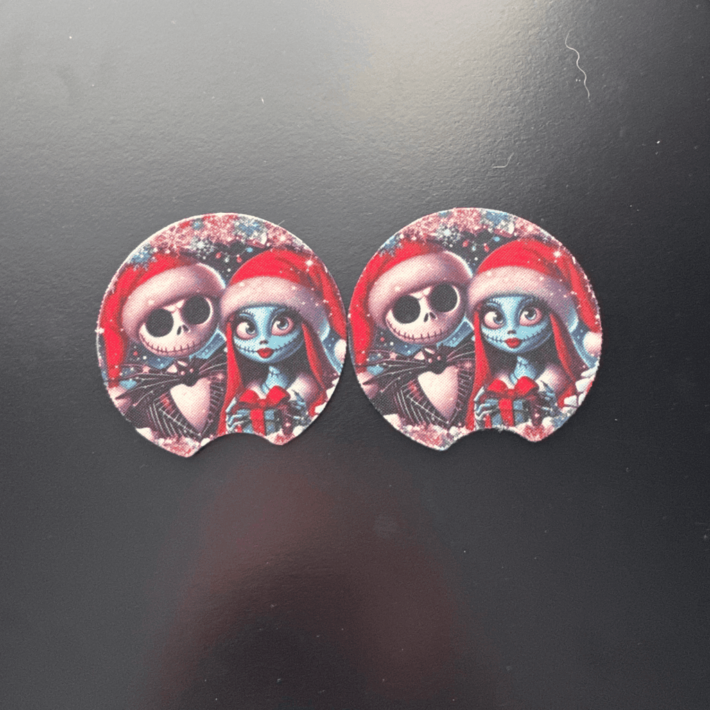 Car Cup Holder Coasters Floral Sunflower Football Design Becca's Banging Designs