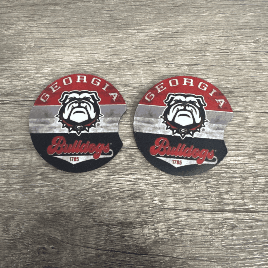 Car Cup Holder Coasters Floral Sunflower Football Design Becca's Banging Designs