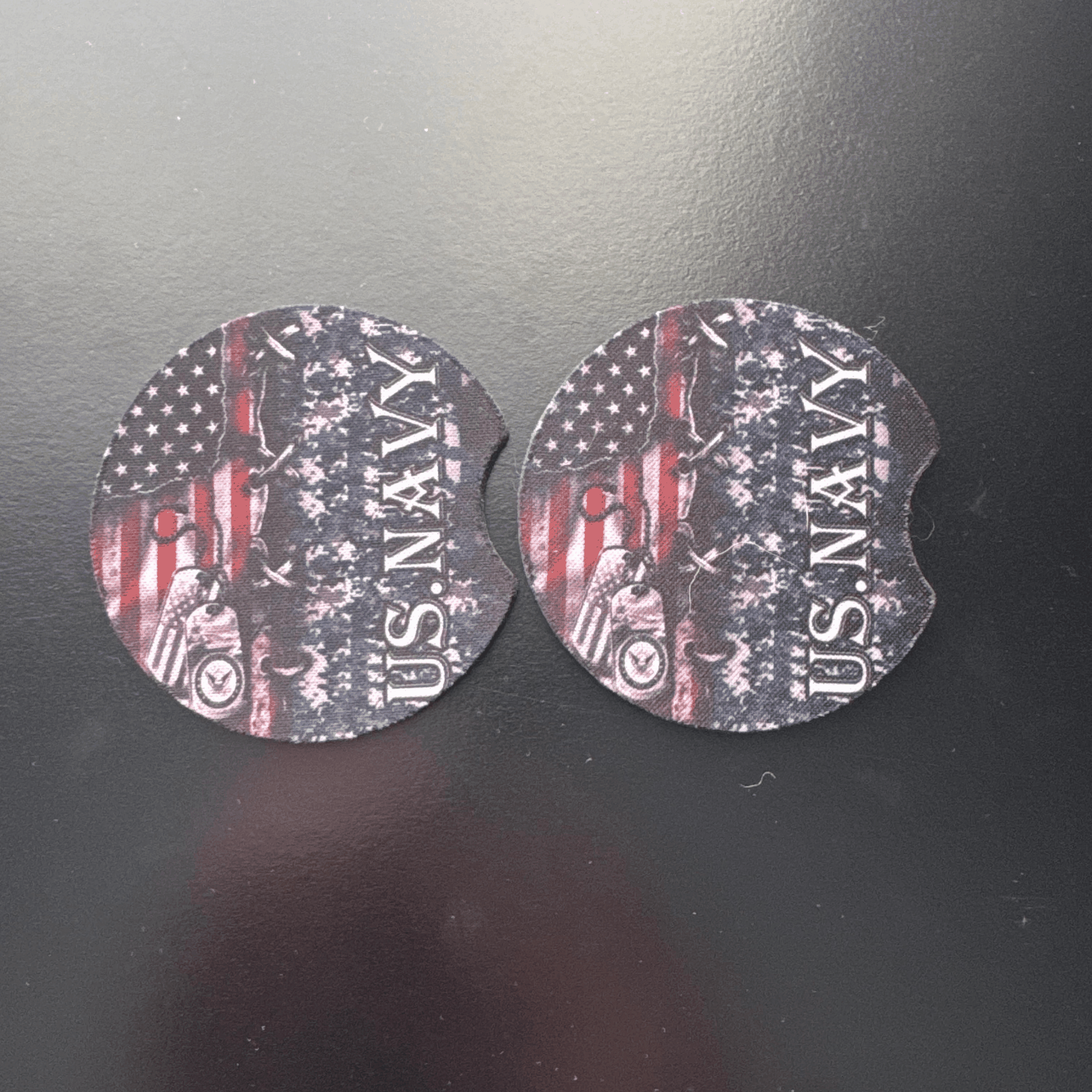 Car Cup Holder Coasters Floral Sunflower Football Design Becca's Banging Designs