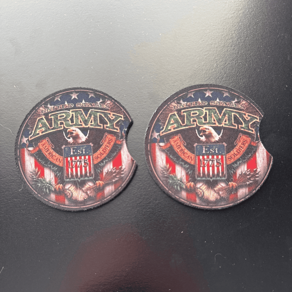 Car Cup Holder Coasters Floral Sunflower Football Design Becca's Banging Designs