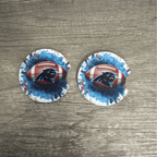 Car Cup Holder Coasters Floral Sunflower Football Design Becca's Banging Designs