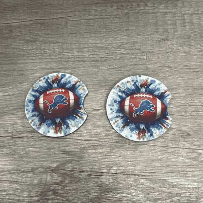 Car Cup Holder Coasters Floral Sunflower Football Design