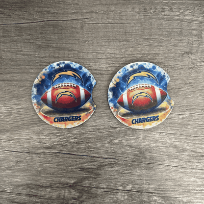 Car Cup Holder Coasters Floral Sunflower Football Design