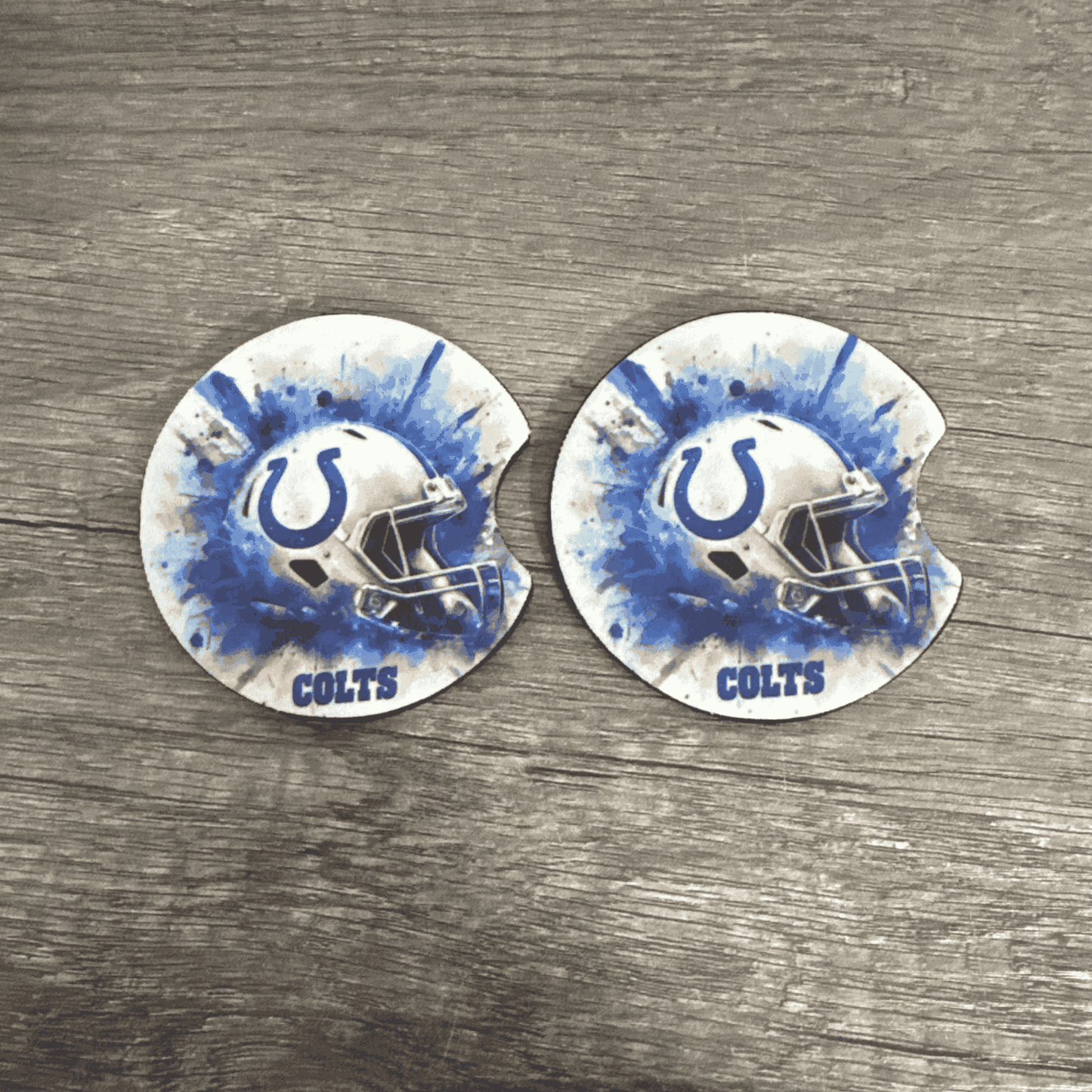 Car Cup Holder Coasters Floral Sunflower Football Design