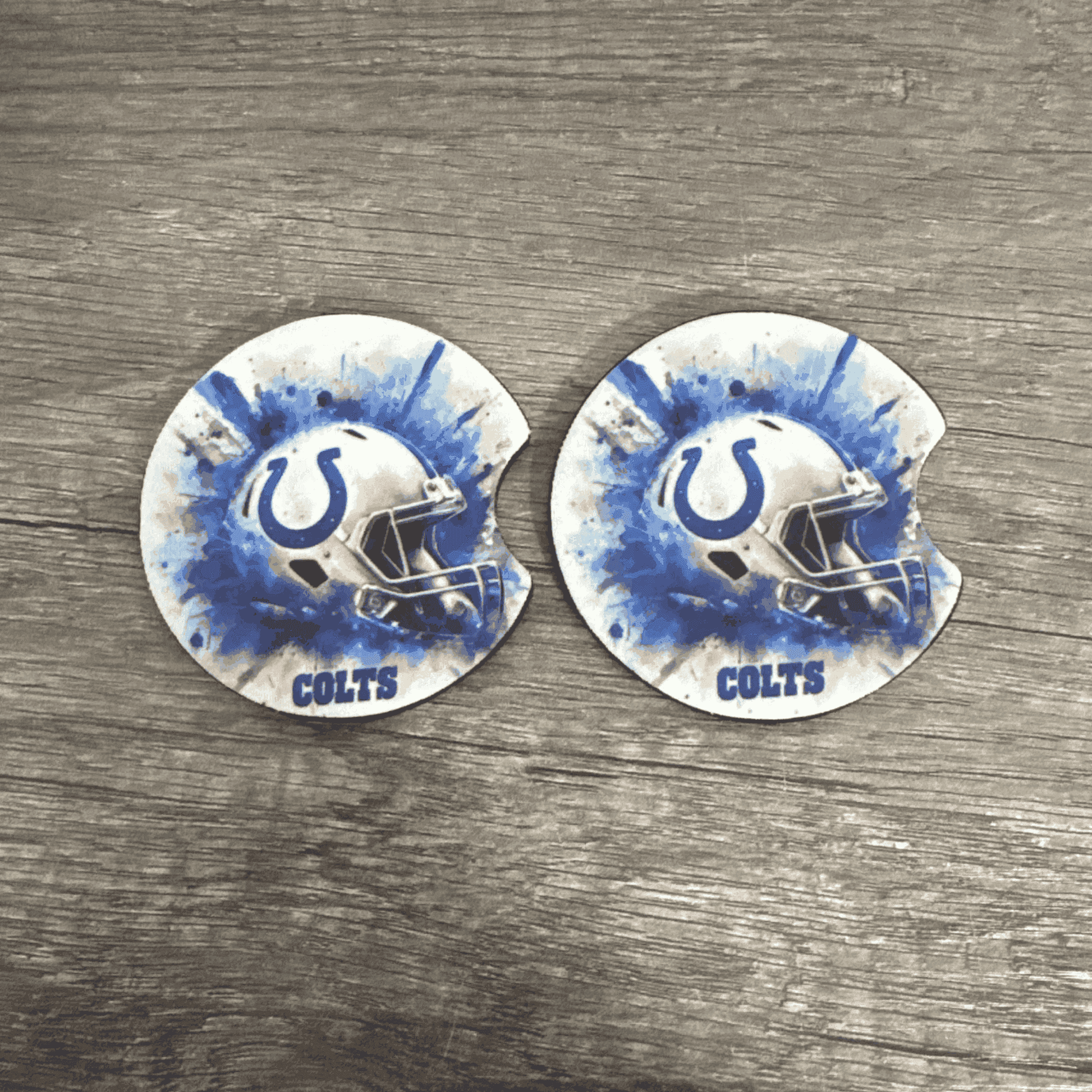 Car Cup Holder Coasters Floral Sunflower Football Design