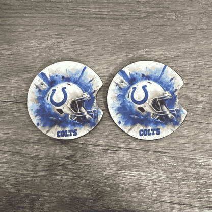 Car Cup Holder Coasters Floral Sunflower Football Design