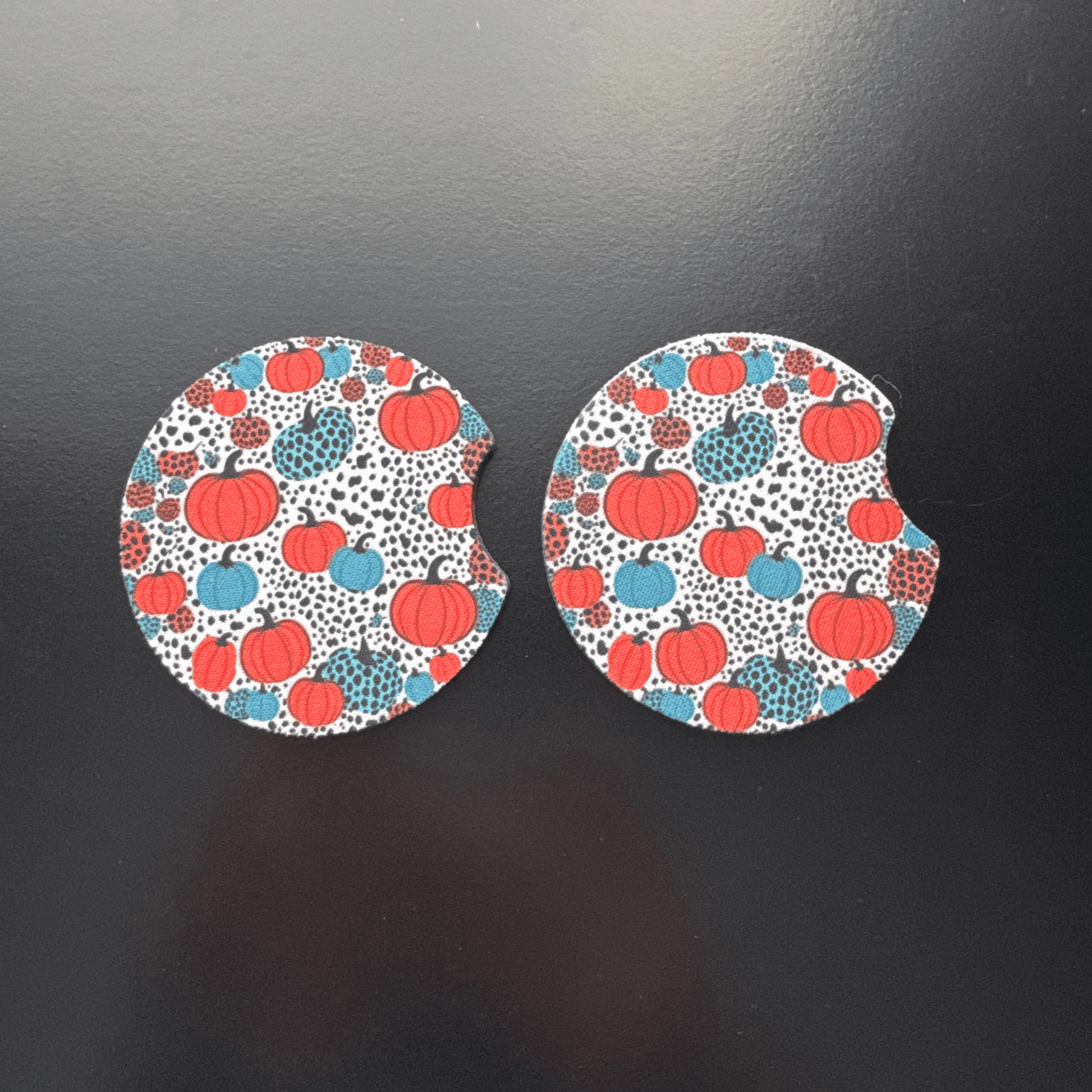 Car Cup Holder Coasters Floral Sunflower Football Design