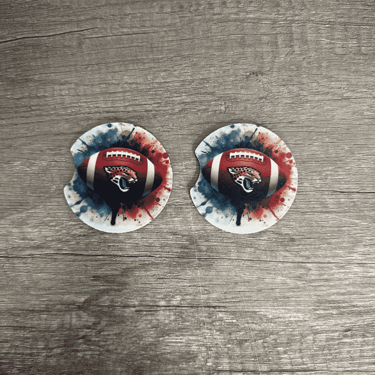 Car Cup Holder Coasters Floral Sunflower Football Design