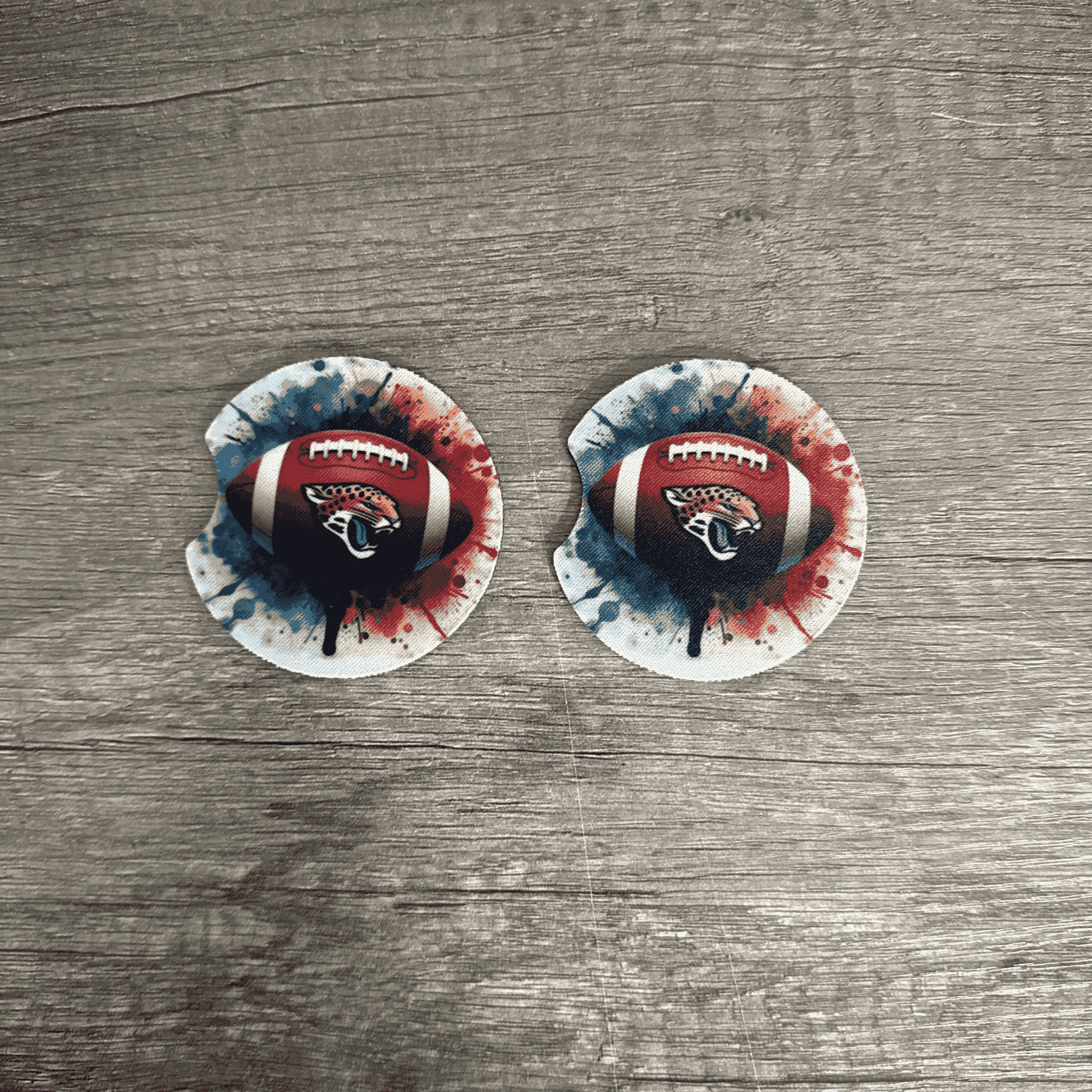 Car Cup Holder Coasters Floral Sunflower Football Design