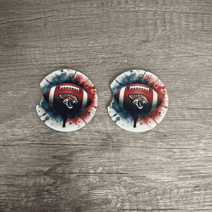Car Cup Holder Coasters Floral Sunflower Football Design