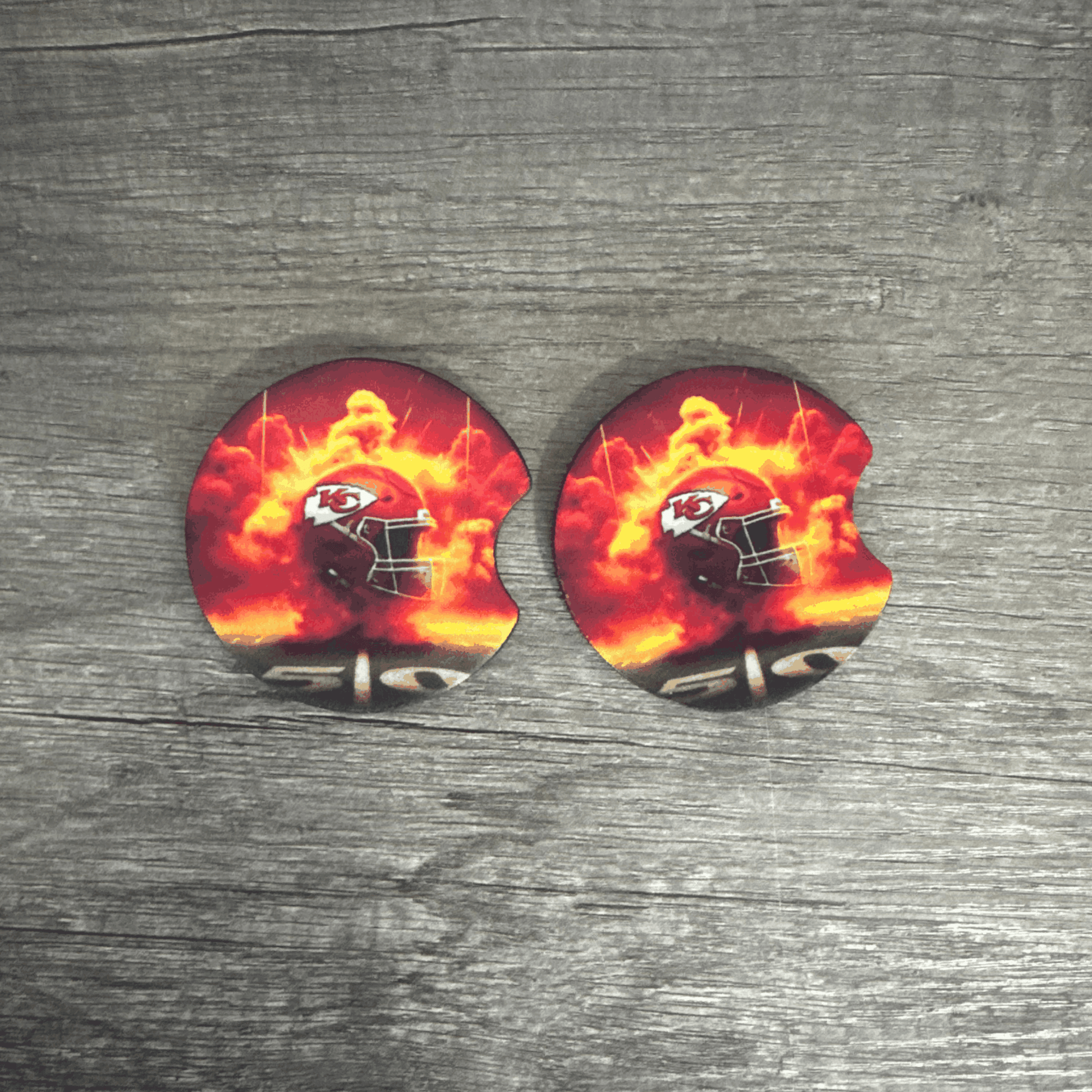 Car Cup Holder Coasters Floral Sunflower Football Design