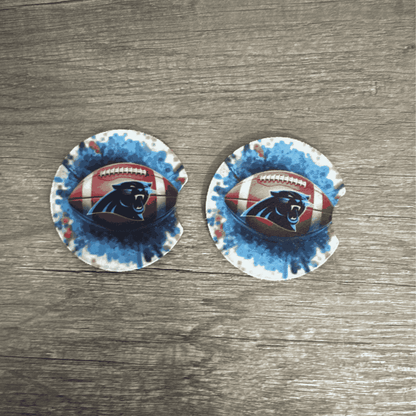 Car Cup Holder Coasters Floral Sunflower Football Design