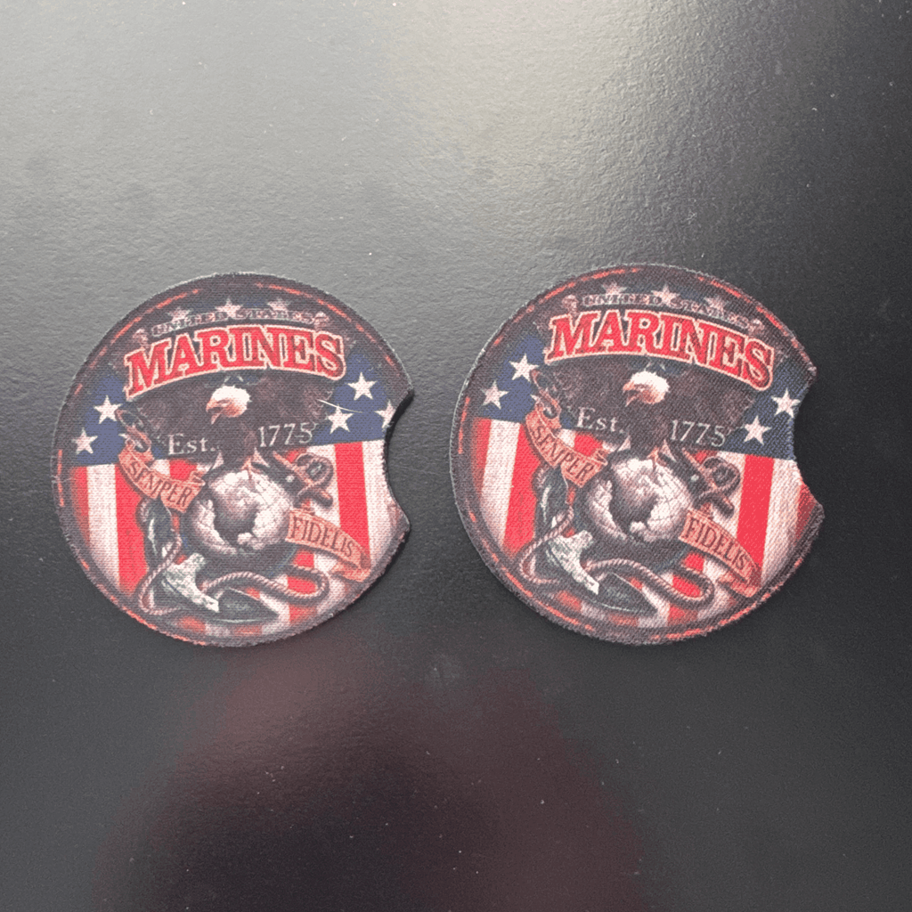 Car Cup Holder Coasters Floral Sunflower Football Design Becca's Banging Designs