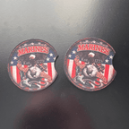 Car Cup Holder Coasters Floral Sunflower Football Design Becca's Banging Designs