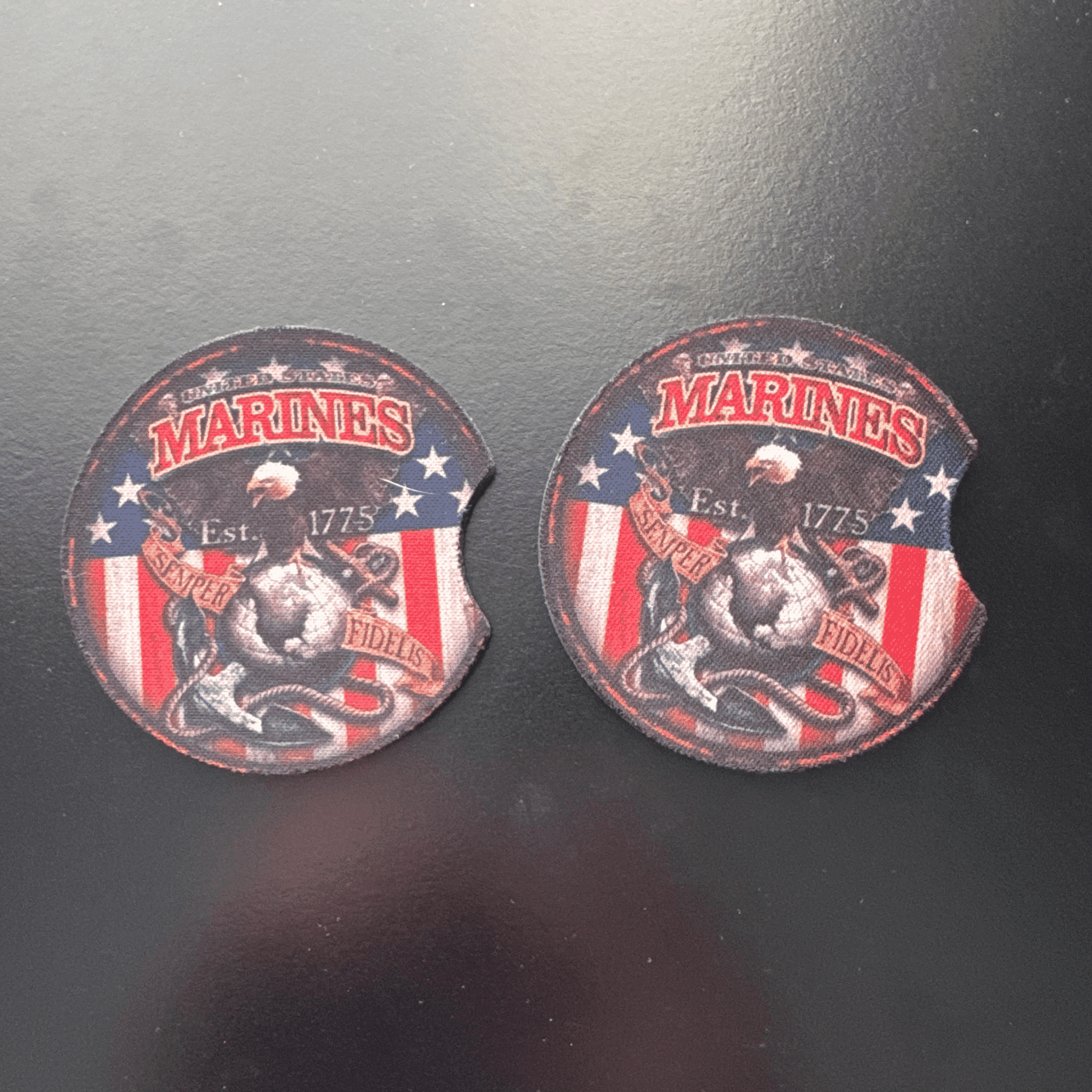 Car Cup Holder Coasters Floral Sunflower Football Design Becca's Banging Designs