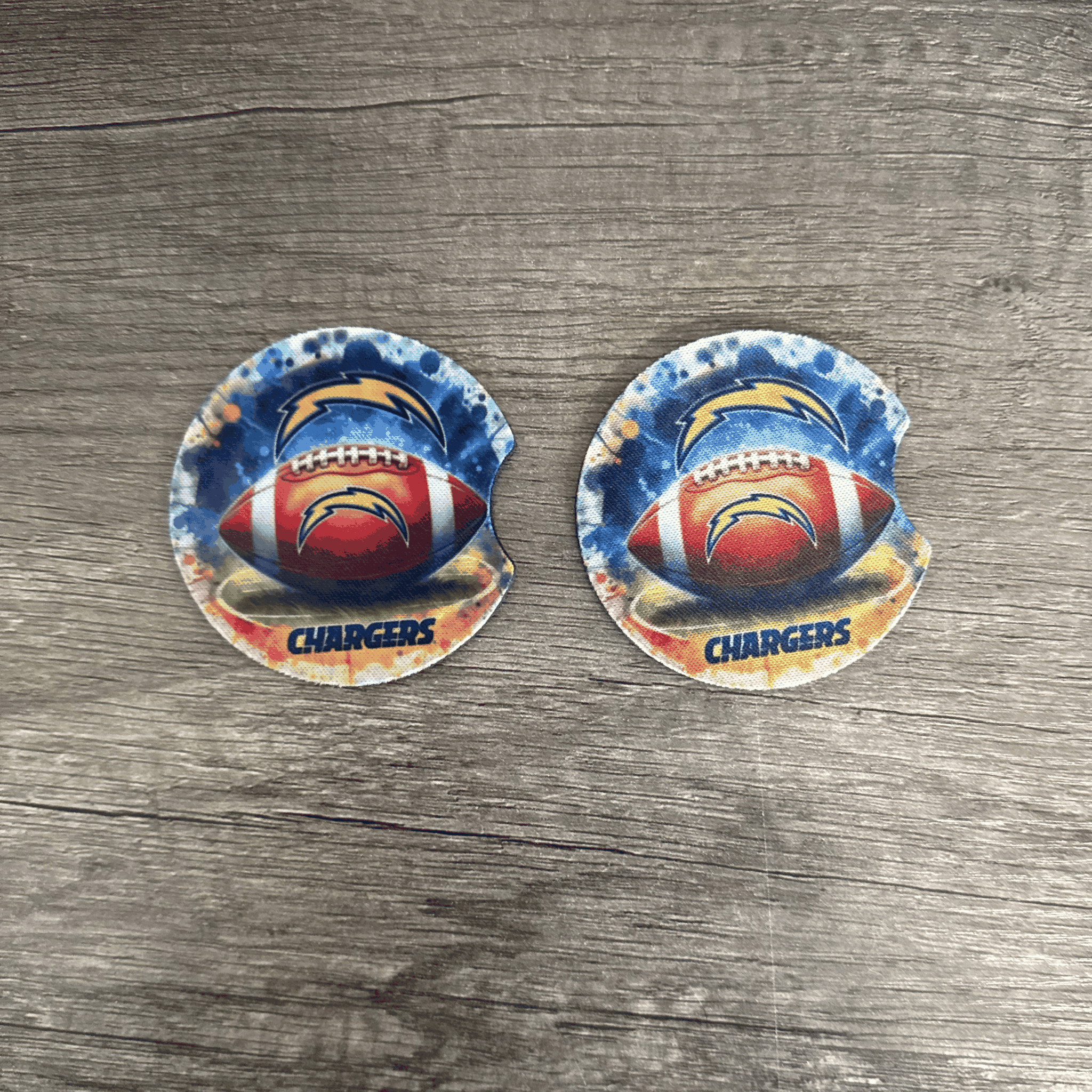 Car Cup Holder Coasters Floral Sunflower Football Design Becca's Banging Designs