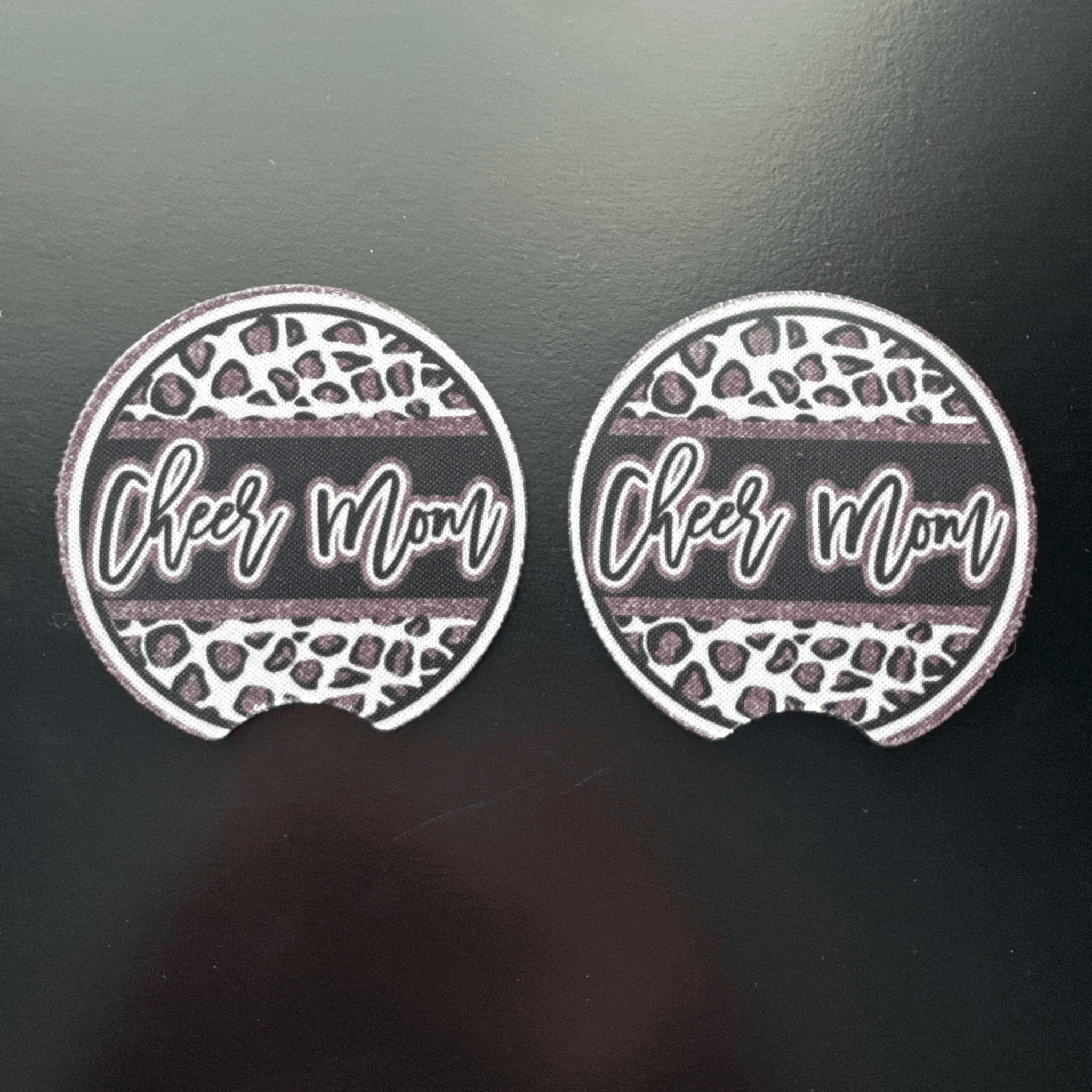 Car Cup Holder Coasters Floral Sunflower Football Design Becca's Banging Designs