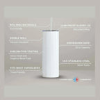 Cowgirl tumbler features BPA-free materials, double wall insulation, and a leak-proof lid for stylish functionality.