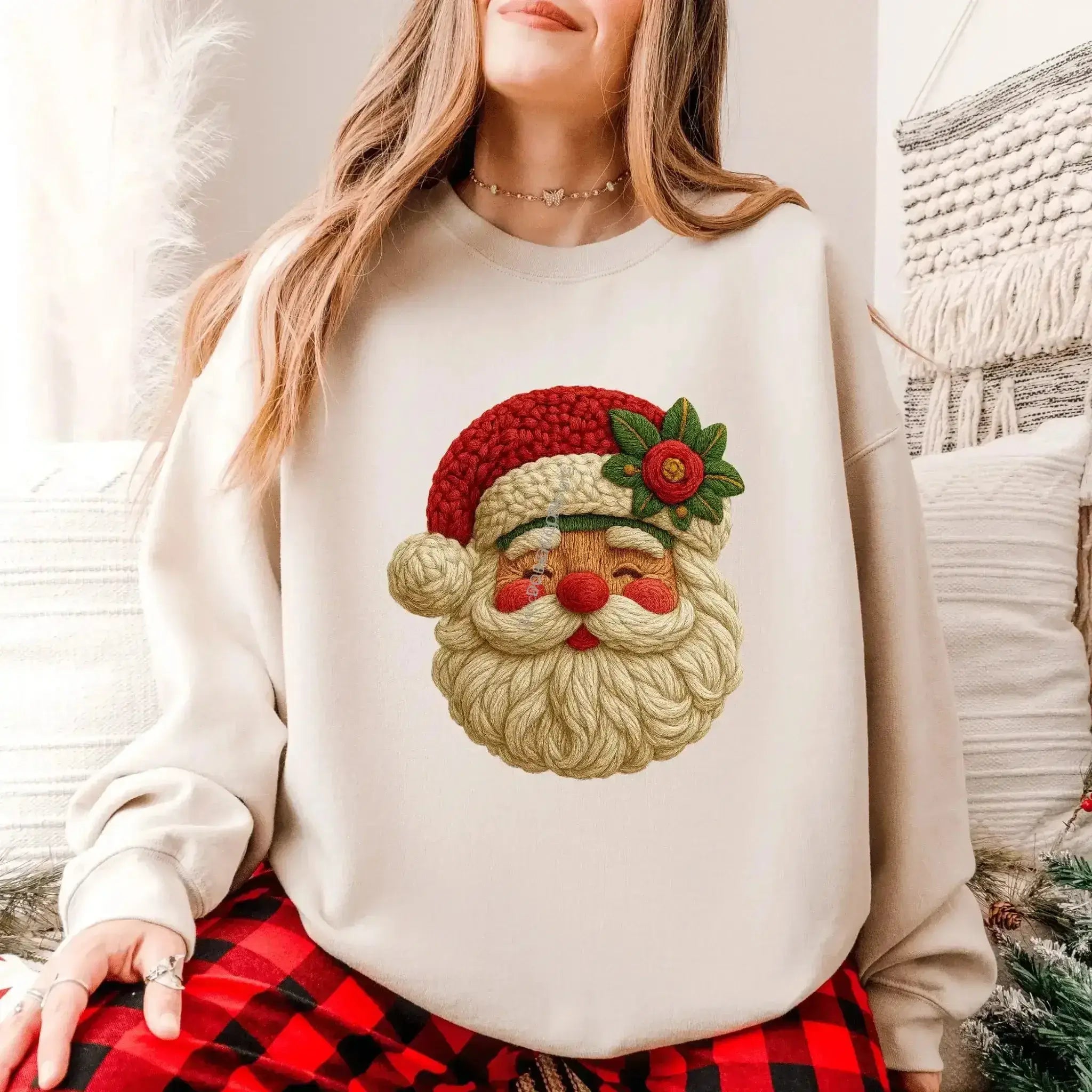Cozy Santa Christmas Sweatshirt – Vintage Holiday Crewneck - Becca's Banging Designs