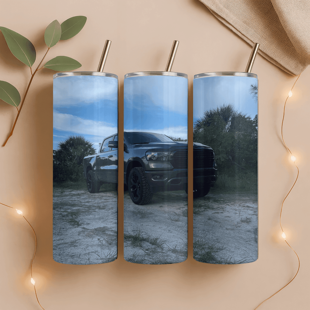 Custom Ride Photo 20oz Tumbler – Your Vehicle, Your Photo - Becca's Banging Designs