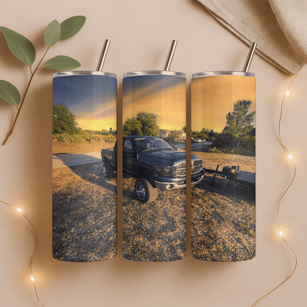 Custom Ride Photo 20oz Tumbler – Your Vehicle, Your Photo - Becca's Banging Designs